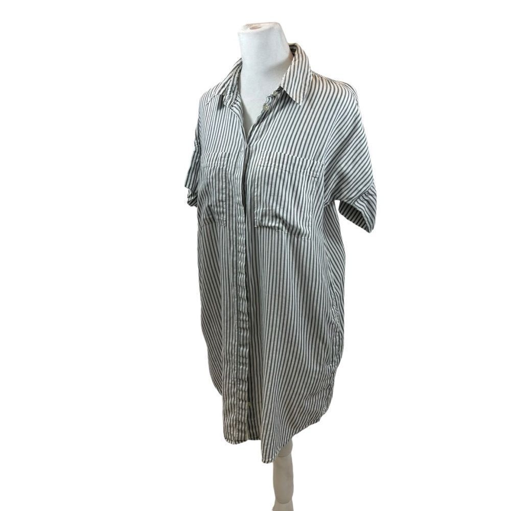 Ladies Madewell Brand Oversized Striped Shirt Dress‎ Size XXS